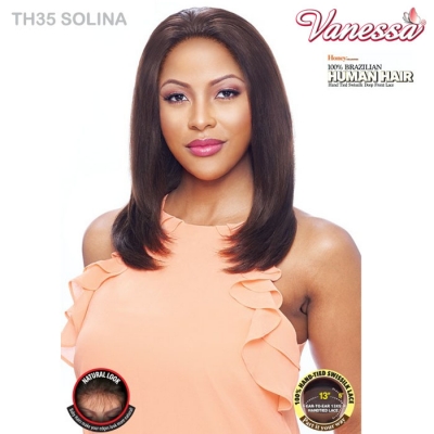 Vanessa Honey Brazilian Human Hair 13x5 Swissilk Lace Front Wig - TH35 SOLINA